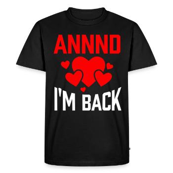 Open Heart Surgery Gift - Men's Premium Organic T-Shirt - black - Front - Nico (187cm)