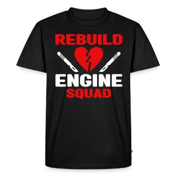 Open Heart Surgery Gift - Men's Premium Organic T-Shirt - black - Front - Nico (187cm)