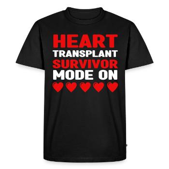 Open Heart Surgery Gift - Men's Premium Organic T-Shirt - black - Front - Nico (187cm)