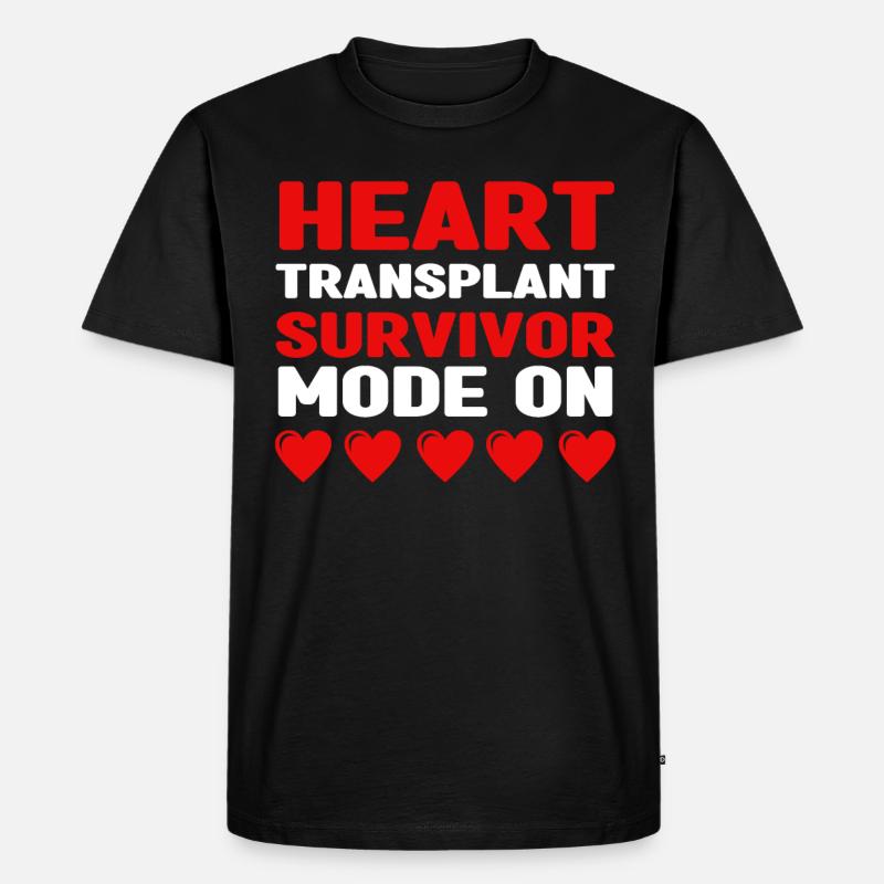 Operation Am Offen Herzen Geschenk - Männer Premium Bio T-Shirt - Schwarz