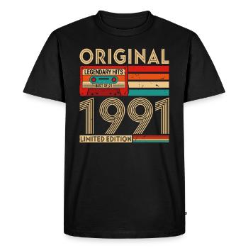 Original Legendary Hits Best of 1991 - Men's Premium Organic T-Shirt - black - Front - Nico (187cm)