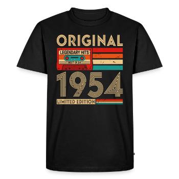 Original legendary hits The best of 1954 - Men's Premium Organic T-Shirt - black - Front - Nico (187cm)