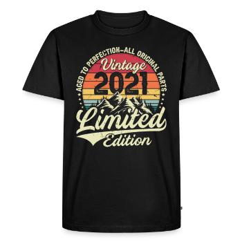 Awesome since 2021 Anniversary 2021 Vintage - Men's Premium Organic T-Shirt - black - Front - Nico (187cm)