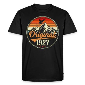 Original 1927 - Men's Premium Organic T-Shirt - black - Front - Nico (187cm)