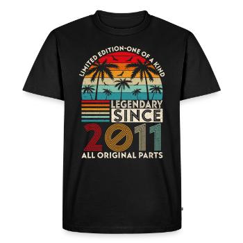 Légendaire Depuis 2011 Toutes Les Pièces D'origine - T-shirt Premium bio Homme - noir - Devant - Nico (187cm)