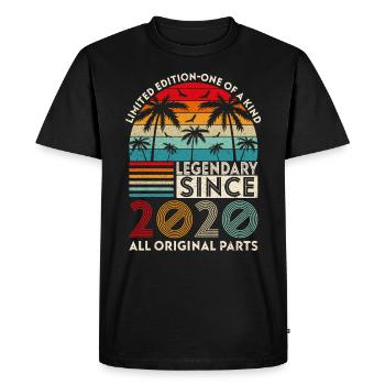 Légendaire Depuis 2020 Toutes Les Pièces D'origine - T-shirt Premium bio Homme - noir - Devant - Nico (187cm)