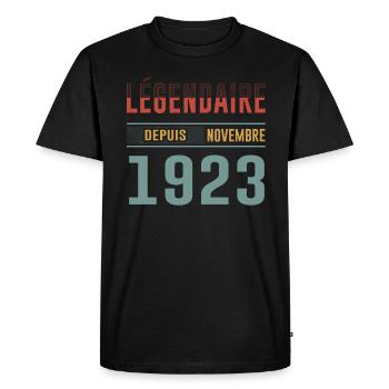 Légendaire Depuis Novembre 1923 Anniversaire - T-shirt Premium bio Homme - noir - Devant - Nico (187cm)