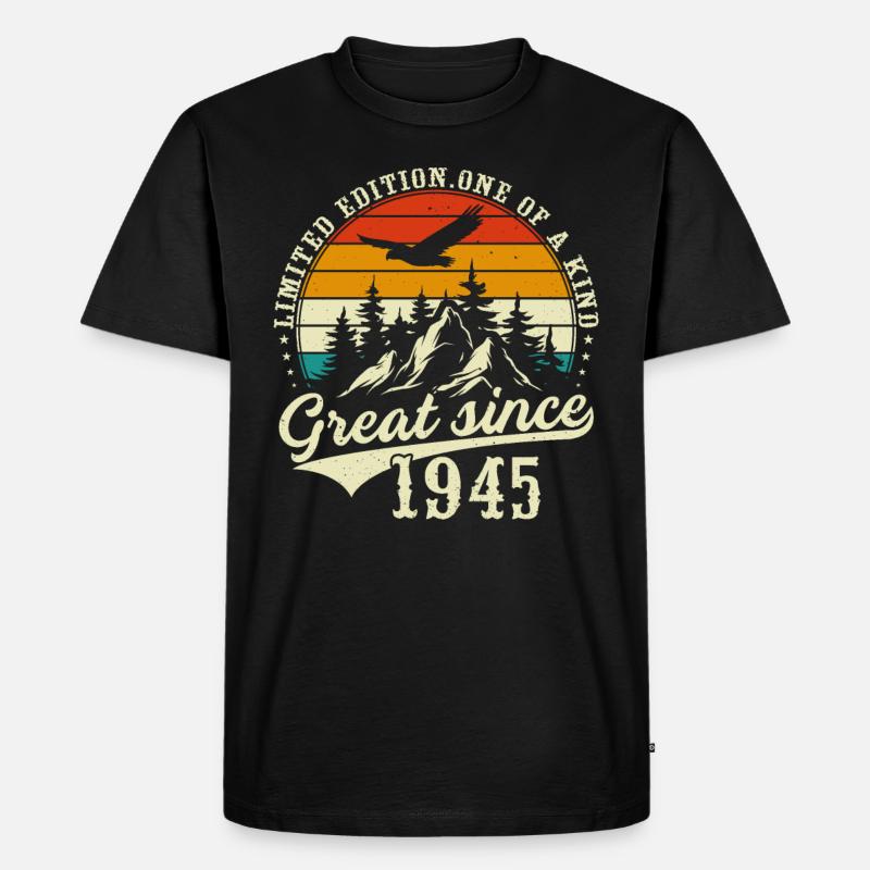 Einzigartig seit 1945 - Männer Premium Bio T-Shirt - Schwarz