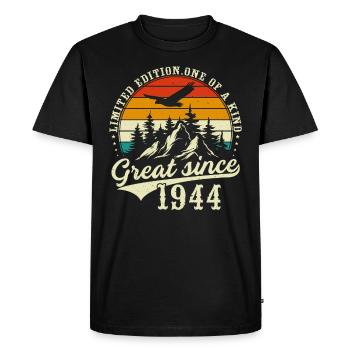 Unique En Son Genre Depuis 1944 - T-shirt Premium bio Homme - noir - Devant - Nico (187cm)