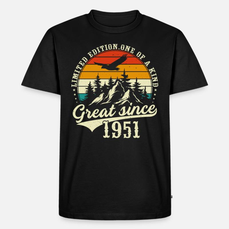 Einzigartig seit 1951 - Männer Premium Bio T-Shirt - Schwarz