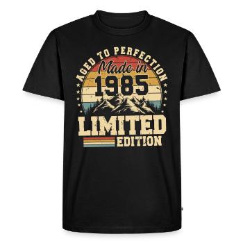 Unique En Son Genre Depuis 1985 - T-shirt Premium bio Homme - noir - Devant - Nico (187cm)