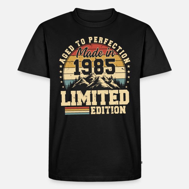 Einzigartig seit 1985 - Männer Premium Bio T-Shirt - Schwarz