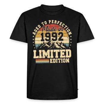 Unique En Son Genre Depuis 1992 - T-shirt Premium bio Homme - noir - Devant - Nico (187cm)