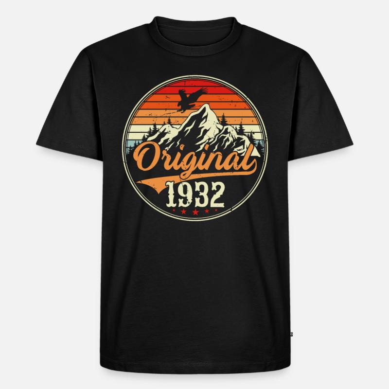Original 1932 - Männer Premium Bio T-Shirt - Schwarz