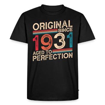 Original Depuis 1931 Vieilli À La Perfection - T-shirt Premium bio Homme - noir - Devant - Nico (187cm)