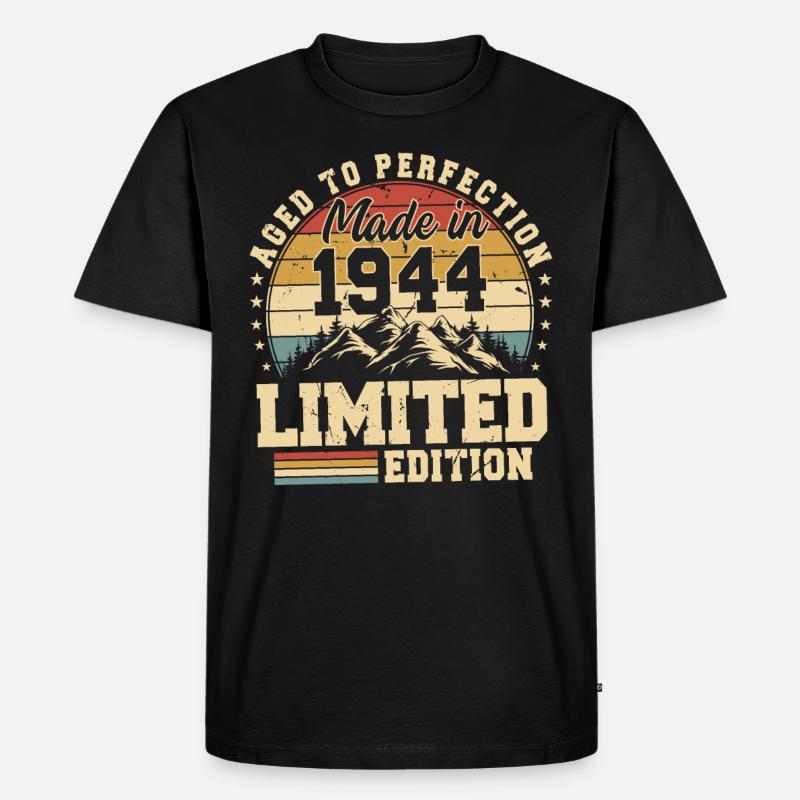Einzigartig seit 1944 - Männer Premium Bio T-Shirt - Schwarz