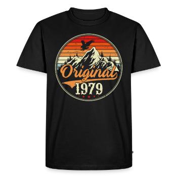 Original 1979 - Men's Premium Organic T-Shirt - black - Front - Nico (187cm)