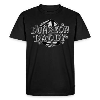 Papa du donjon - T-shirt Premium bio Homme - noir - Devant - Nico (187cm)