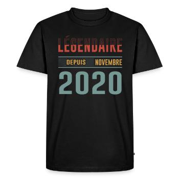 Légendaire Depuis Novembre 2020 Anniversaire - T-shirt Premium bio Homme - noir - Devant - Nico (187cm)