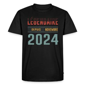 Légendaire Depuis Novembre 2024 Anniversaire - T-shirt Premium bio Homme - noir - Devant - Nico (187cm)