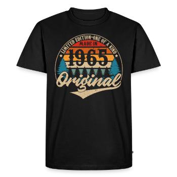 Fabriqué En 1965 Original - T-shirt Premium bio Homme - noir - Devant - Nico (187cm)
