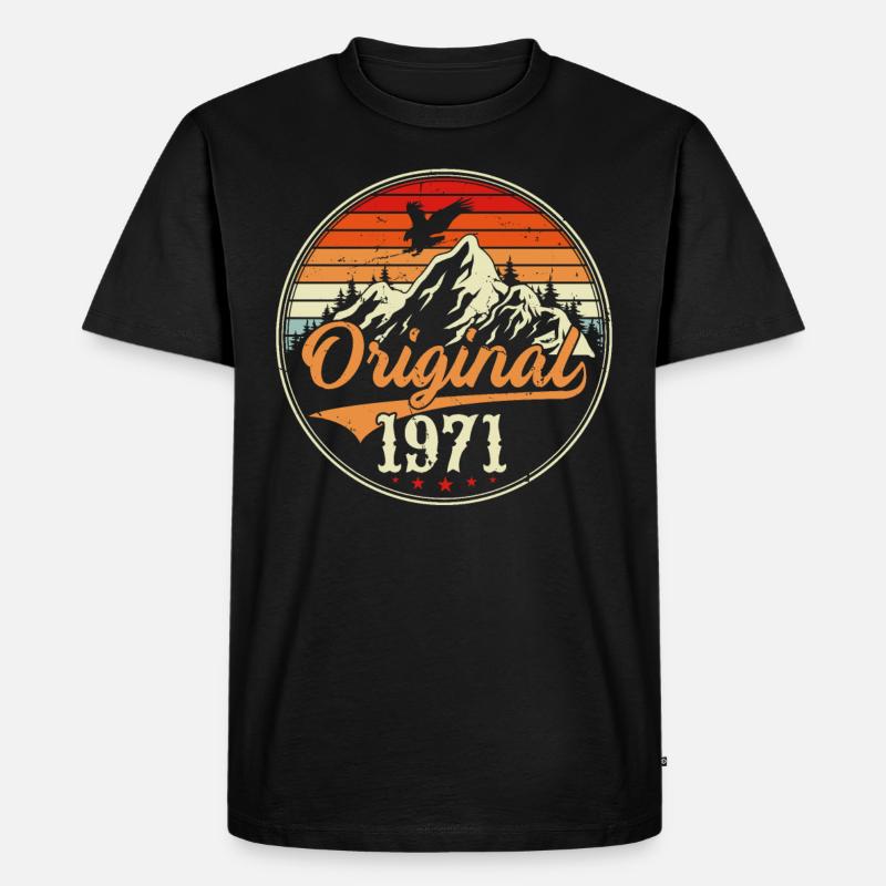 Original 1971 - Männer Premium Bio T-Shirt - Schwarz