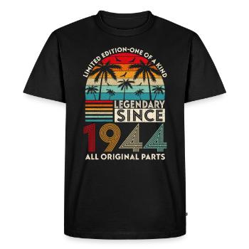 Légendaire Depuis 1944 Toutes Les Pièces D'origine - T-shirt Premium bio Homme - noir - Devant - Nico (187cm)