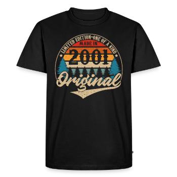 Fabriqué En 2001 Original - T-shirt Premium bio Homme - noir - Devant - Nico (187cm)