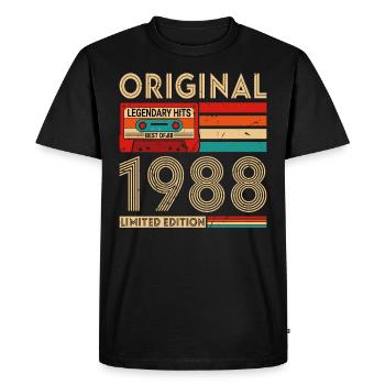 Original legendary hits The best of 1988 - Men's Premium Organic T-Shirt - black - Front - Nico (187cm)