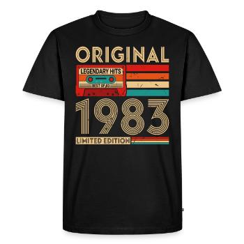 Succès Légendaires Originaux Le Meilleur De 1983 - T-shirt Premium bio Homme - noir - Devant - Nico (187cm)
