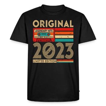 Original legendary hits The best of 2023 - Men's Premium Organic T-Shirt - black - Front - Nico (187cm)