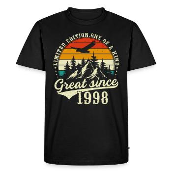 Unique En Son Genre Depuis 1998 - T-shirt Premium bio Homme - noir - Devant - Nico (187cm)