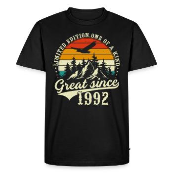 Unique En Son Genre Depuis 1992 - T-shirt Premium bio Homme - noir - Devant - Nico (187cm)