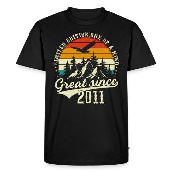 Unique En Son Genre Depuis 2011 - T-shirt Premium bio Homme - noir - Devant - Nico (187cm)