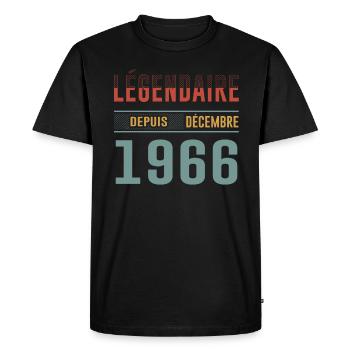 Légendaire Depuis Décembre 1966 Anniversaire - T-shirt Premium bio Homme - noir - Devant - Nico (187cm)