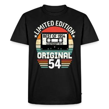 Limited edition of the best of the 1954 original - Men's Premium Organic T-Shirt - black - Front - Nico (187cm)