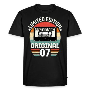 Limited edition of the best of the 2007 original - Men's Premium Organic T-Shirt - black - Front - Nico (187cm)