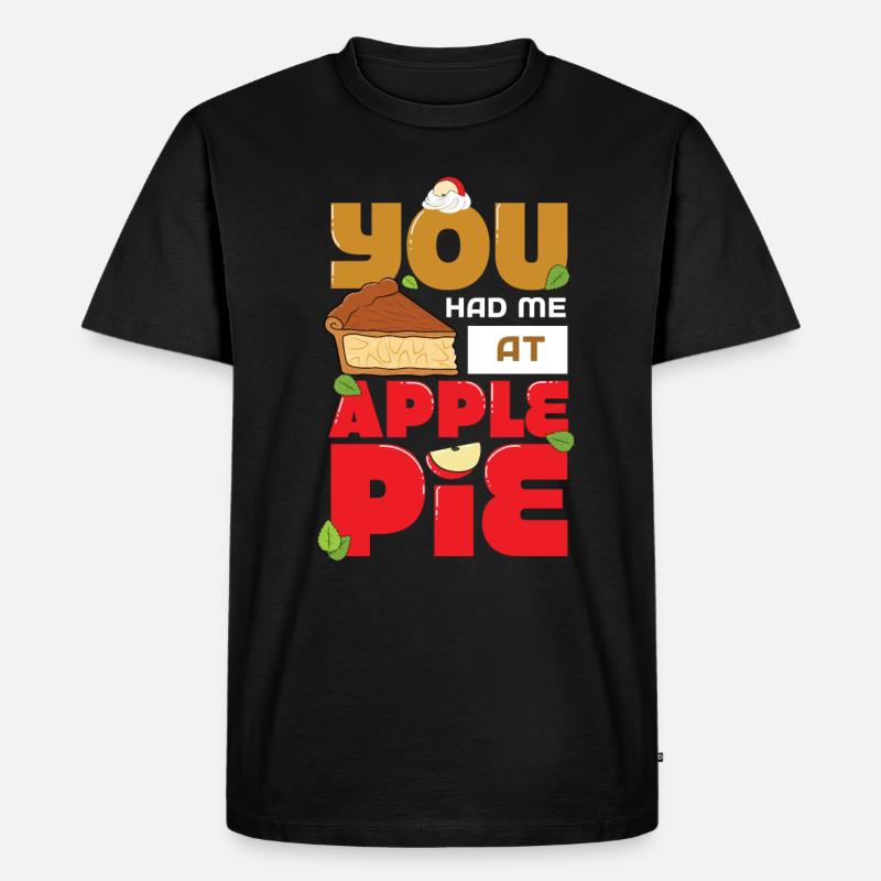 Apfelkuchen - Männer Premium Bio T-Shirt - Schwarz