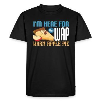 Tarte aux pommes - T-shirt Premium bio Homme - noir - Devant - Nico (187cm)