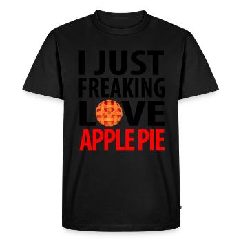 Tarte aux pommes - T-shirt Premium bio Homme - noir - Devant - Nico (187cm)