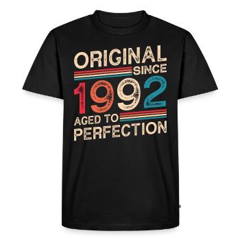 Original Depuis 1992 Vieilli À La Perfection - T-shirt Premium bio Homme - noir - Devant - Nico (187cm)