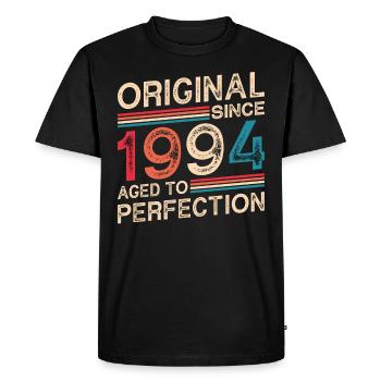 Original Since 1994 Aged To Perfection - Men's Premium Organic T-Shirt - black - Front - Nico (187cm)