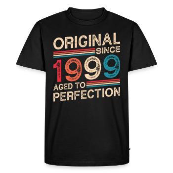 Original Depuis 1999 Vieilli À La Perfection - T-shirt Premium bio Homme - noir - Devant - Nico (187cm)