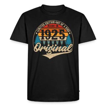Idée Cadeau D Anniversaire Vintage Original 1925 - T-shirt Premium bio Homme - noir - Devant - Nico (187cm)