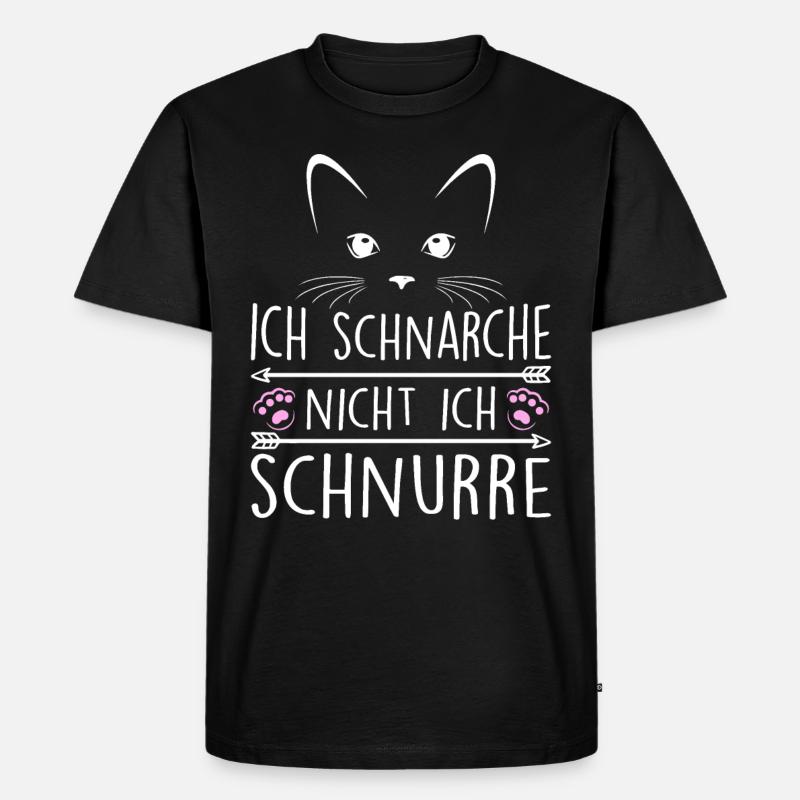 Ich Schnarche Nicht Ich Schnurre - Männer Premium Bio T-Shirt - Schwarz