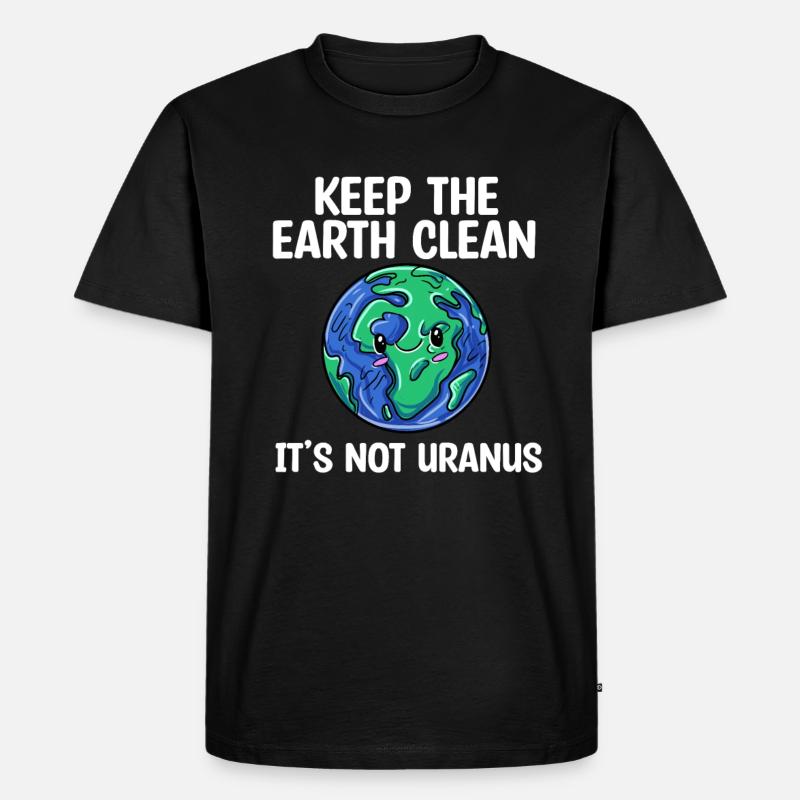 Uranus - Männer Premium Bio T-Shirt - Schwarz