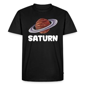 Saturne - T-shirt Premium bio Homme - noir - Devant - Nico (187cm)