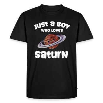 Saturne - T-shirt Premium bio Homme - noir - Devant - Nico (187cm)