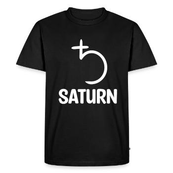 Saturne - T-shirt Premium bio Homme - noir - Devant - Nico (187cm)
