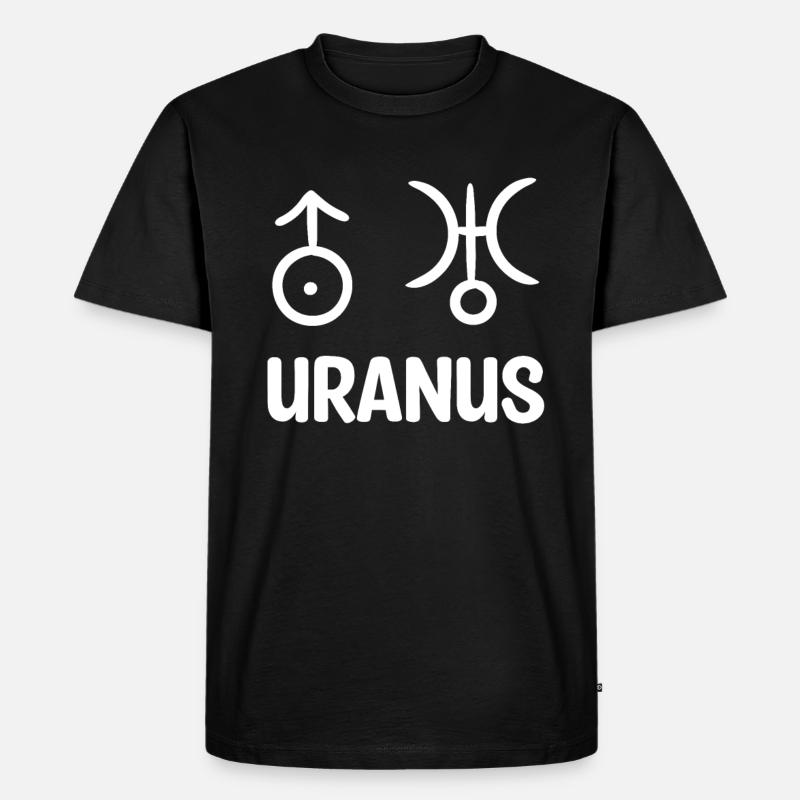 Uranus - Männer Premium Bio T-Shirt - Schwarz